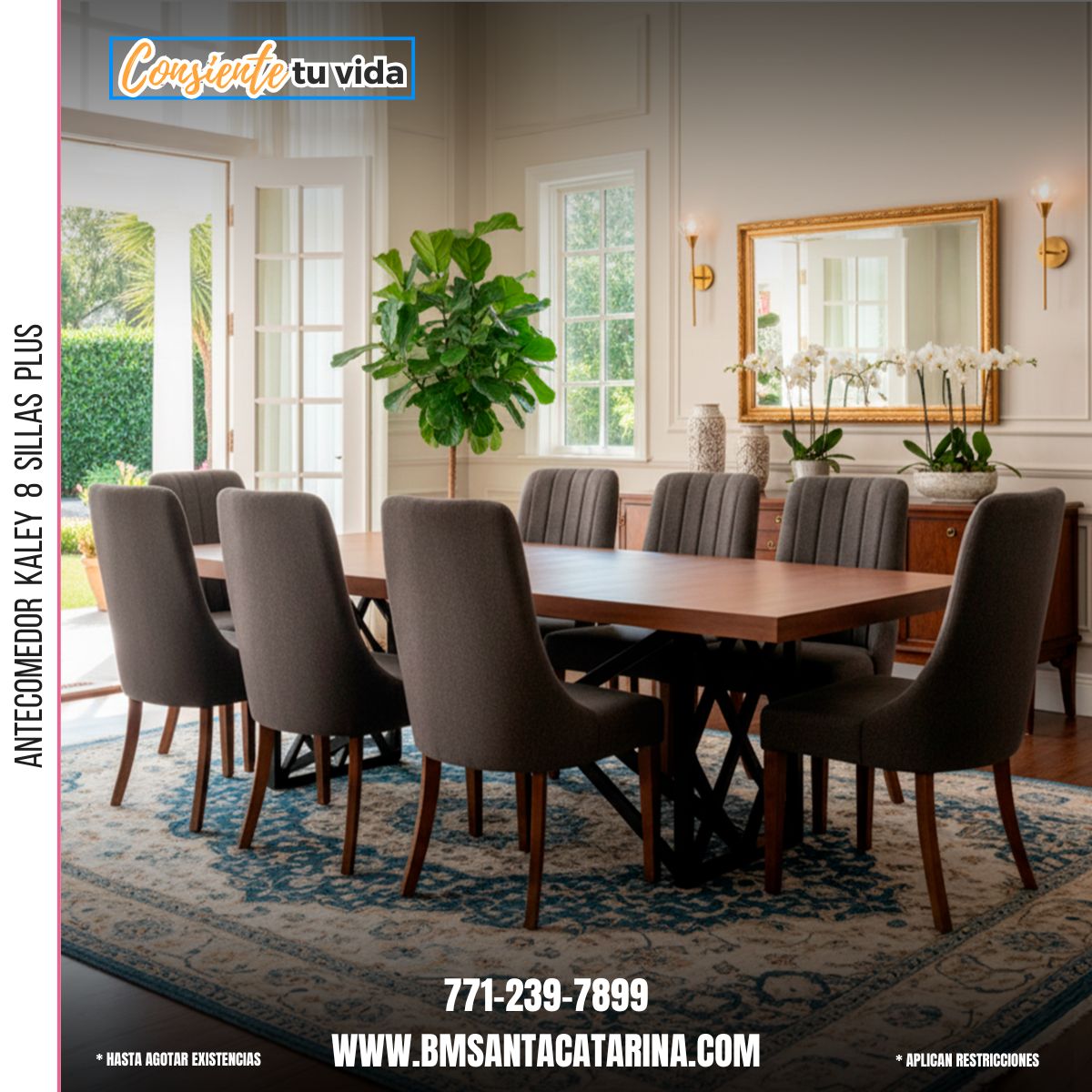 Antecomedor Kaley 8 Sillas Plus