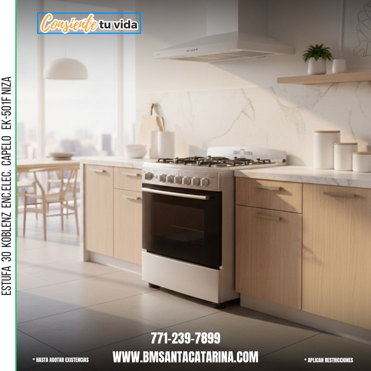 ESTUFA 30 KOBLENZ ENC.ELEC. CAPELO EK-501F NIZA