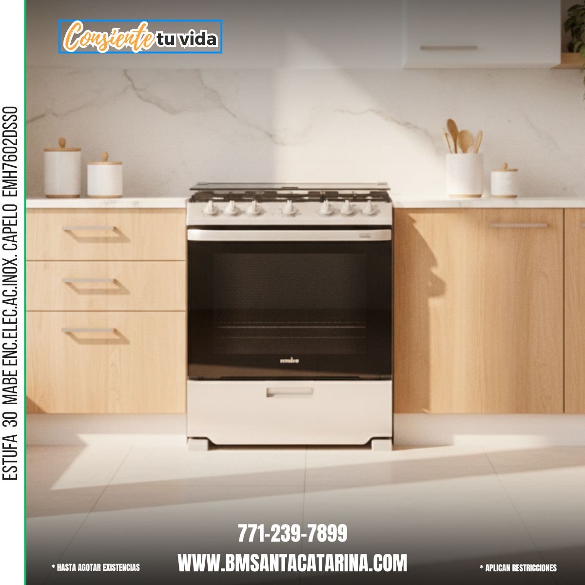 ESTUFA 30 MABE ENC.ELEC.AC.INOX. CAPELO EMH7602DSS0