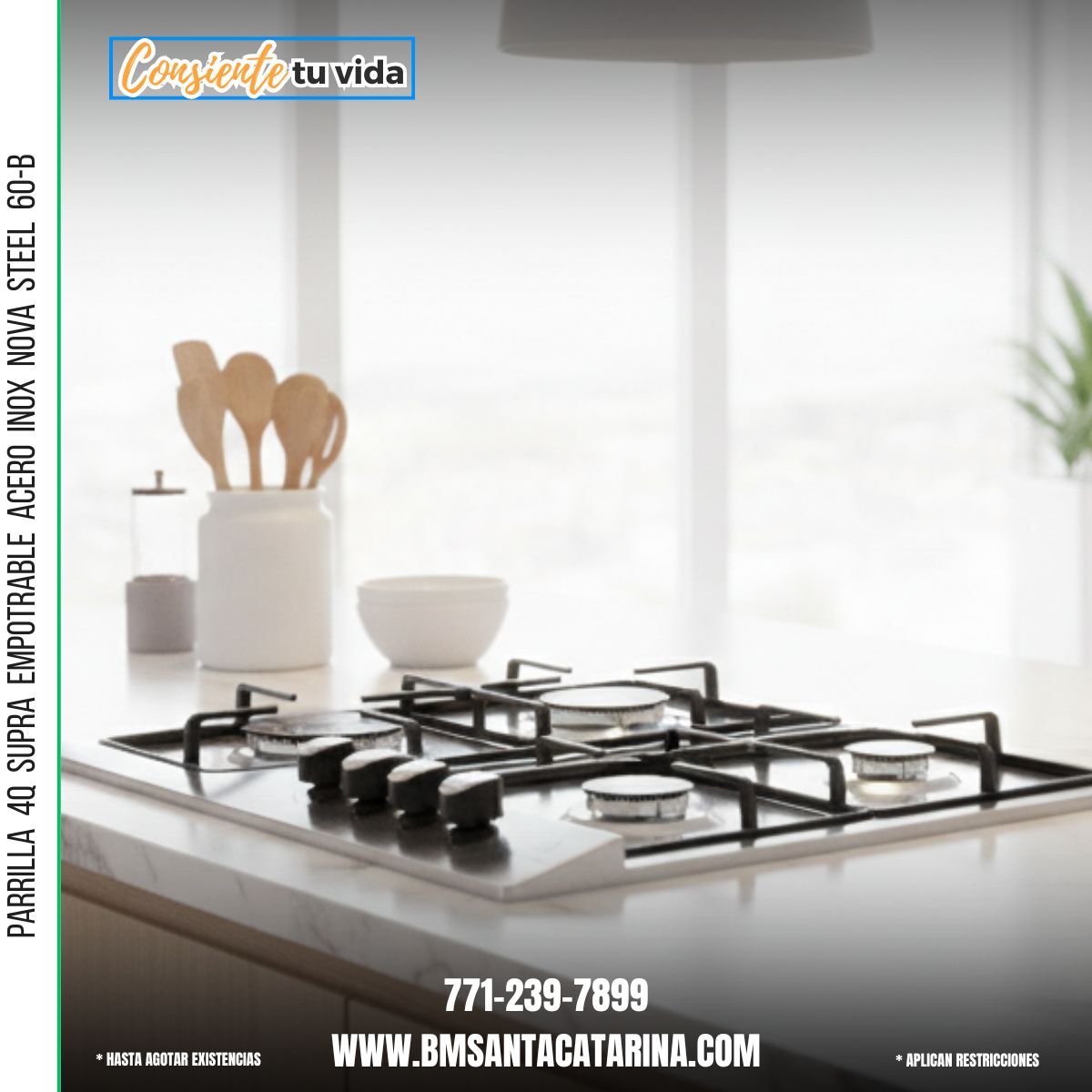 PARRILLA  4Q  SUPRA  EMPOTRABLE  ACERO  INOX  NOVA  STEEL  60-B