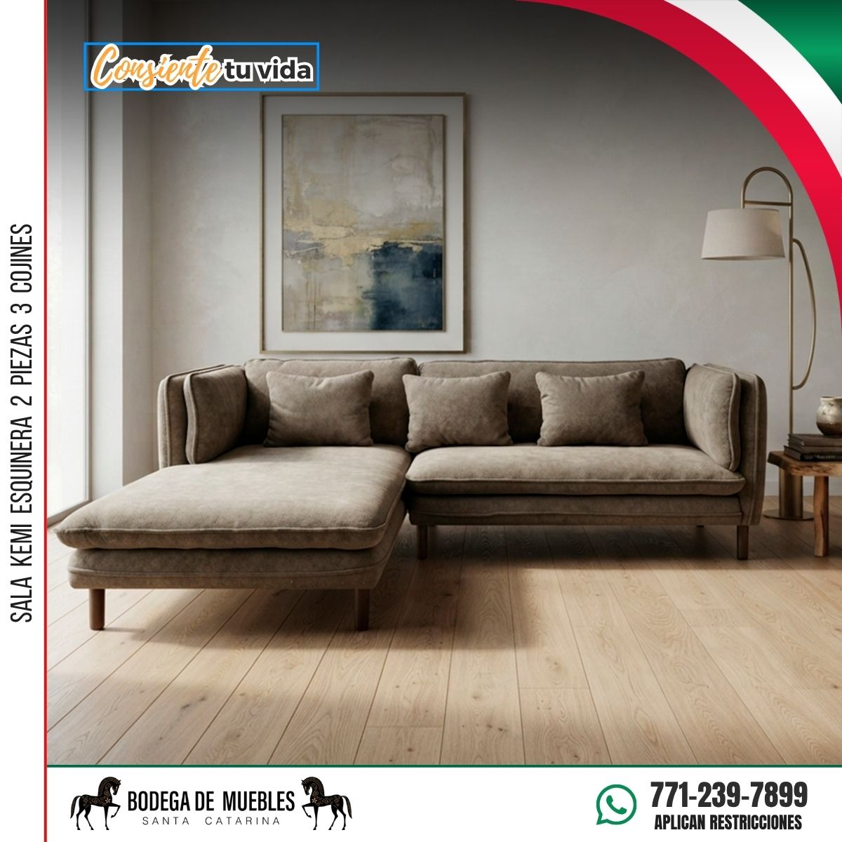 SALA KEMI 3 COJINES