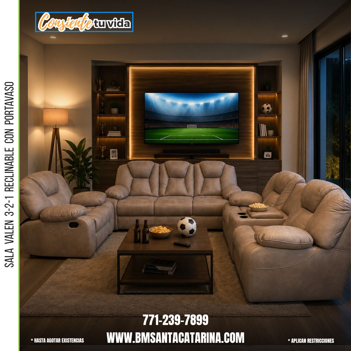 Sala Valen 3-2-1 Reclinable